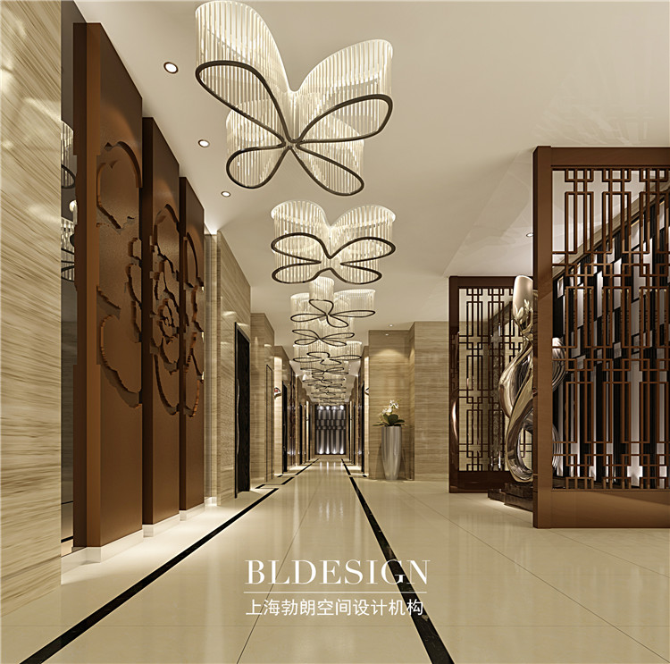 锦尚饭庄中式高端餐饮会所设计方案-走廊设计