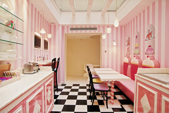 粉色酒店空间设计效果图