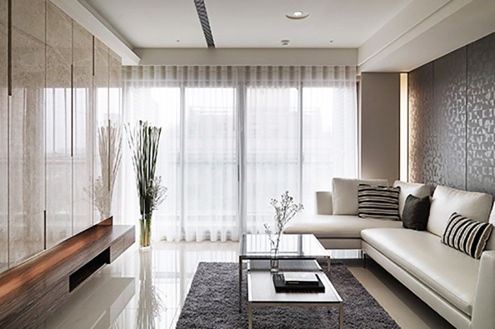现代风格明亮别墅客厅设计方案