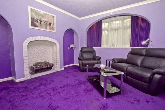 紫色调别墅室内设计方案