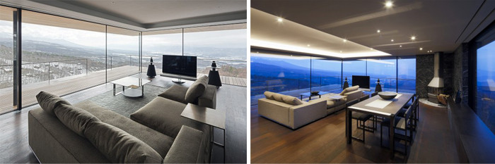视野绝佳的日本山巅豪宅室内设计方案