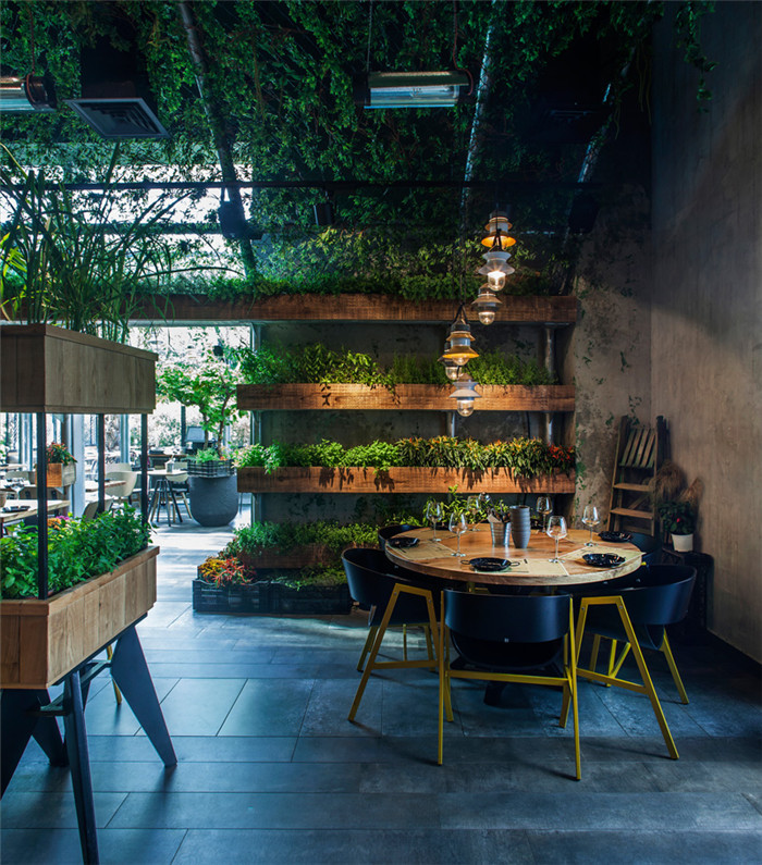 绿色主题香菜餐厅室内设计方案