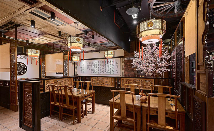勃朗专业中餐厅设计公司分享浣花草堂中式餐厅设计说明
