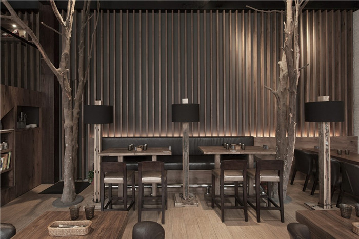 水泥丛林的现代绿洲特色餐厅设计效果图