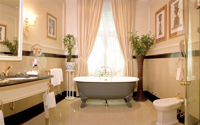 酒店客房局部区域：洗浴空间