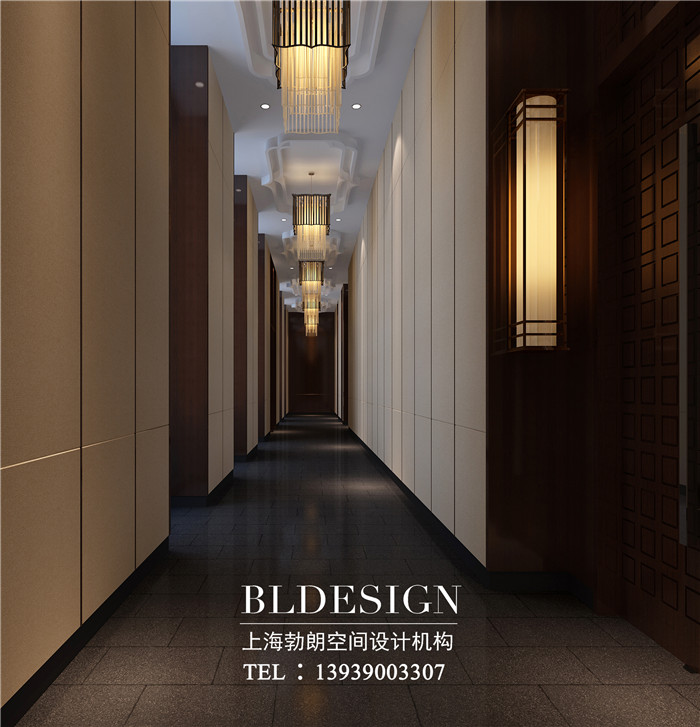 平顶山叶县宾馆中式餐厅走廊设计方案