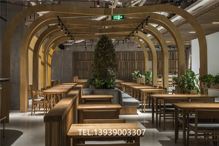郑州餐厅设计公司推荐国外绿色环保披萨店设计方案