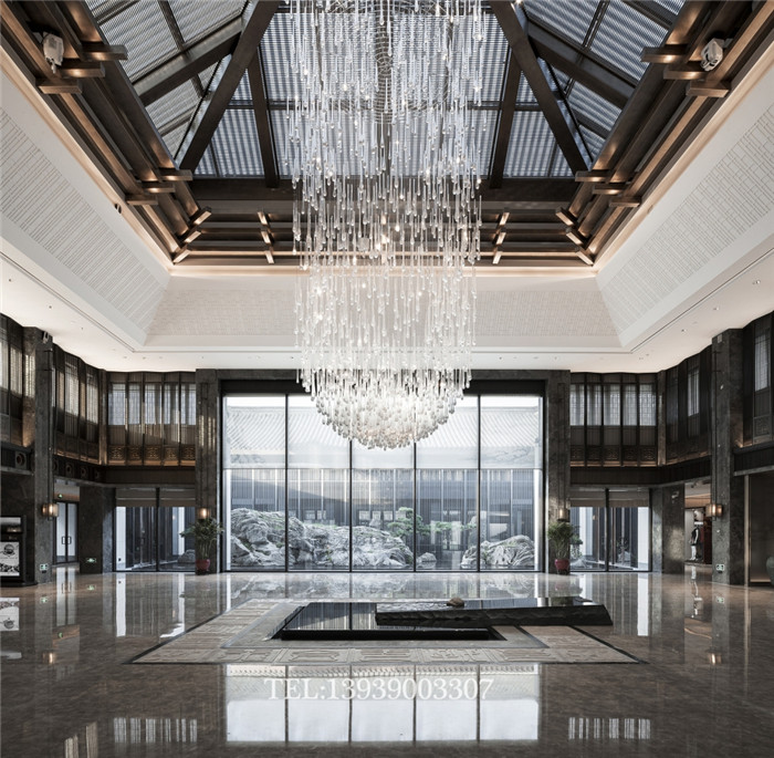 古朴典雅的绍兴饭店新中式酒店大堂改造设计方案