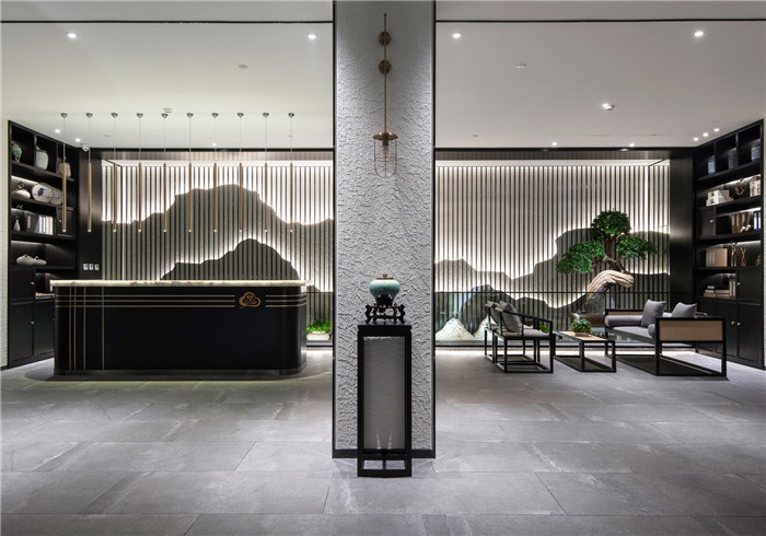 新中式旅居文化   云里新中式酒店大堂设计案例