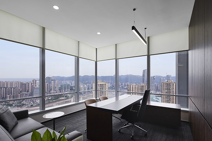 现代极简风重庆小米金融办公经理办公室设计方案