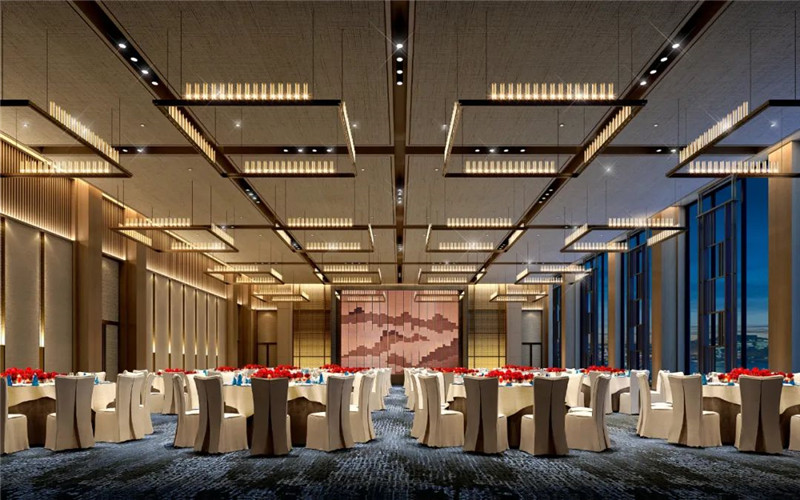 酒店宴会厅设计-抚州润达才子新中式温泉酒店装修设计方案