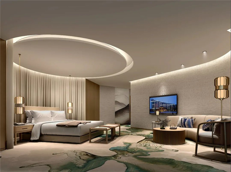 酒店客房设计-抚州润达才子新中式温泉酒店装修设计方案