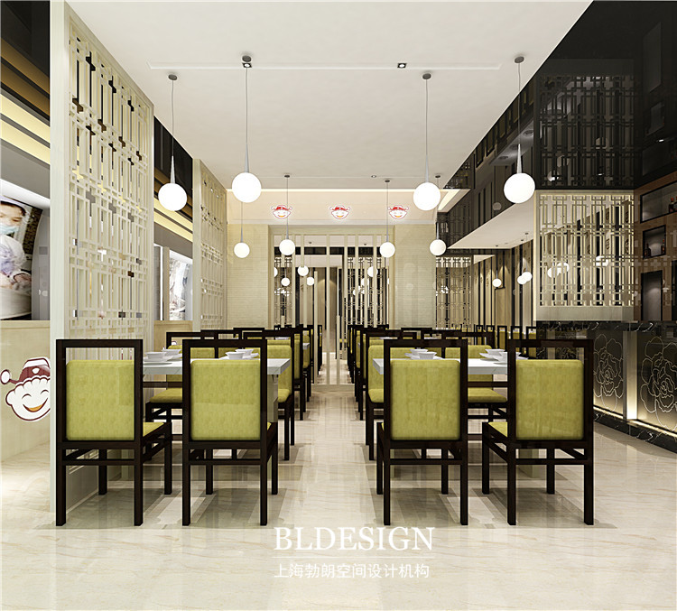 山东青岛饺子店设计-现代中式餐厅设计