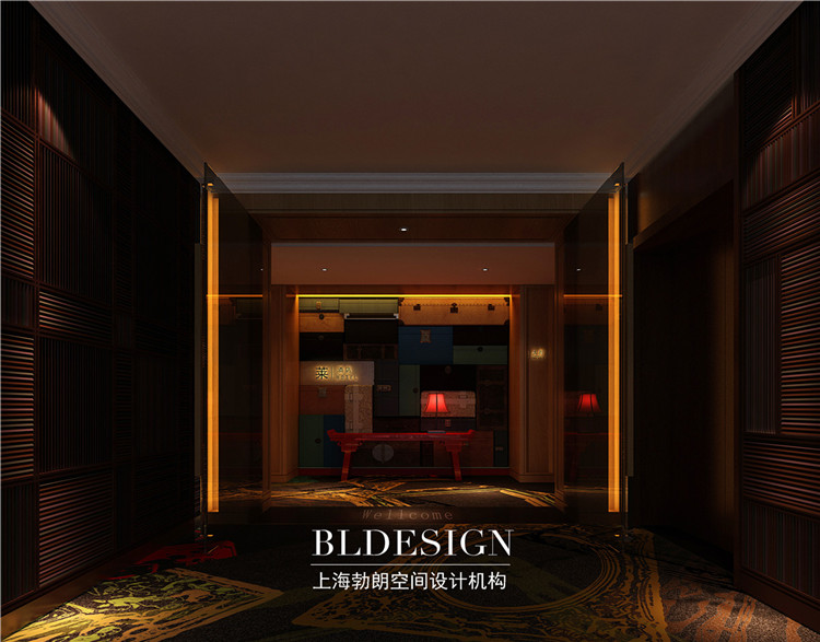 郑州莱精品主题酒店五楼电梯厅设计方案效果图