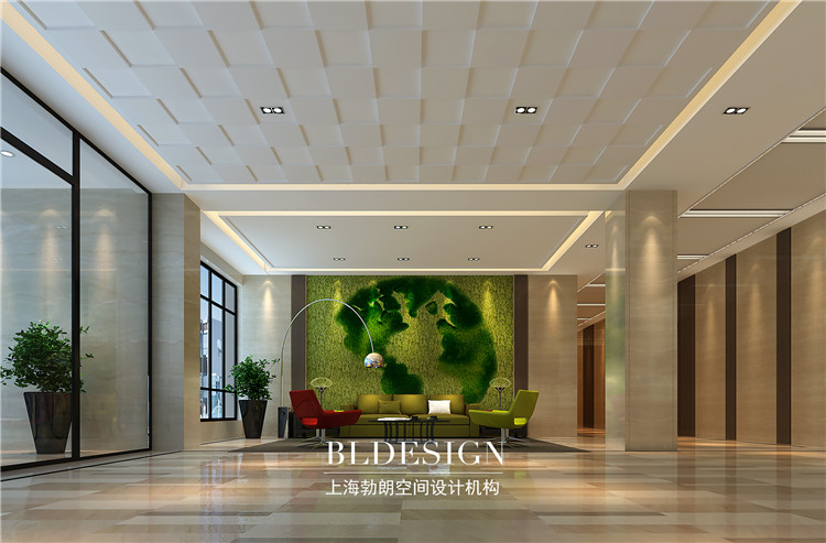 重庆宜筑集团企业办公室设计方案-一楼大厅背景墙
