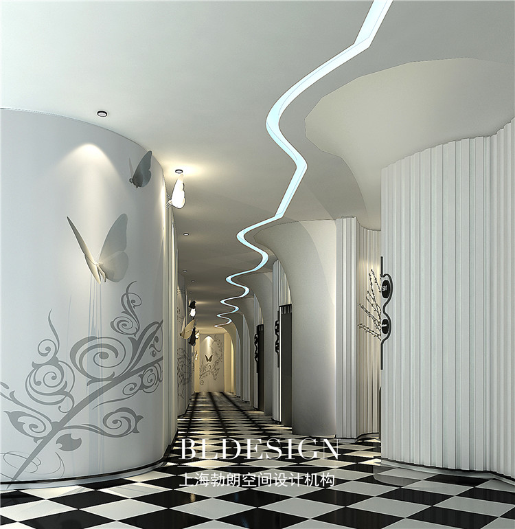 H五星级标准时尚精品酒店客房层走廊设计方案