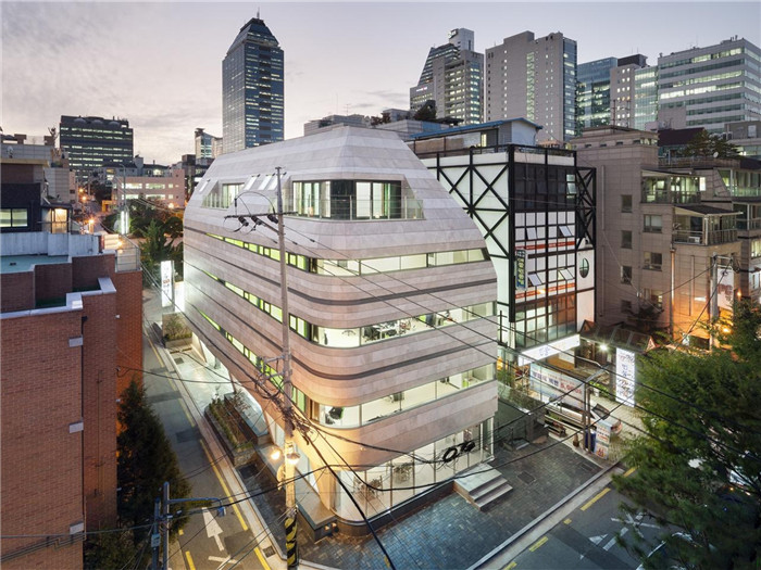 韩国首尔Marble-ing现代办公大楼外观设计