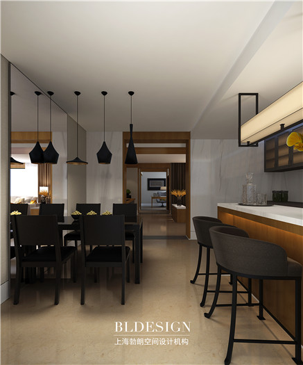 时尚之约  郑州CBD最新复式别墅开放式厨房设计