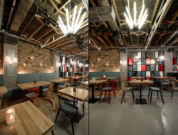 美国复古元素主题餐厅设计方案