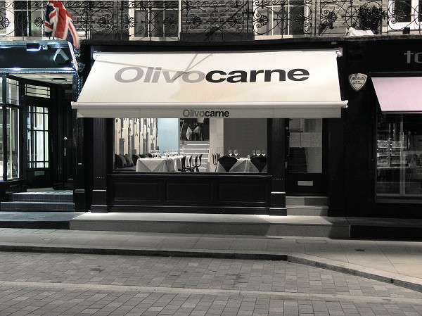 伦敦OLIVOCARNE餐厅门头外观设计