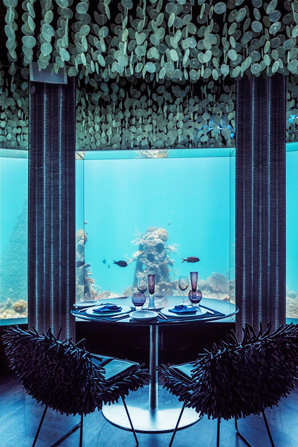 潜入如梦幻境   马尔代夫海底主题餐厅设计实景图