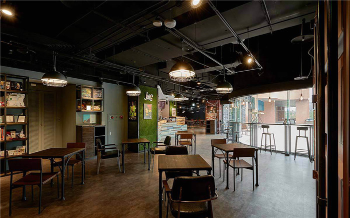 “后台”——工业风摇滚主题餐厅酒吧咖啡厅设计案例