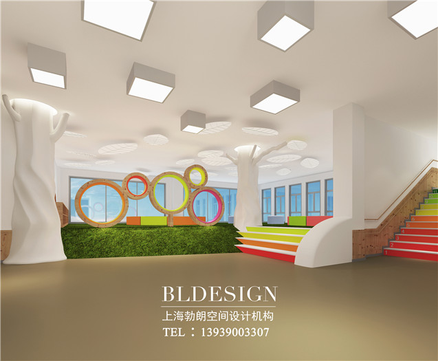 郑州茉莉宝贝高端幼儿园大厅设计方案效果图  