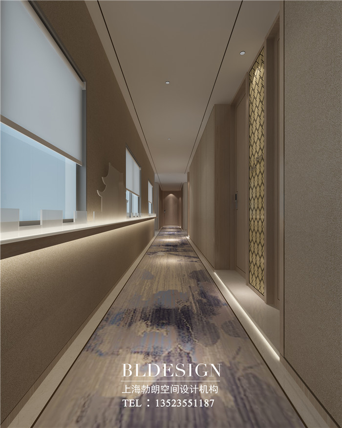 湖北荆州鑫城玫瑰酒店升级改造设计客房走廊设计方案