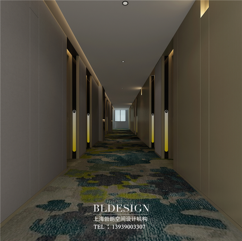 开封开兰三星级酒店客房走廊改造装修设计案例效果图