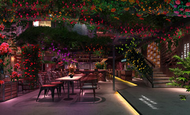 郑州美地音乐主题餐厅设计效果图
