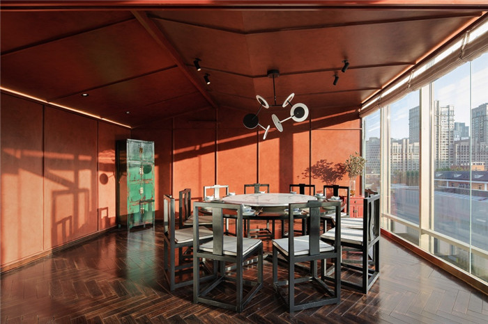 京味儿十足的新中式特色主题餐厅包厢设计图