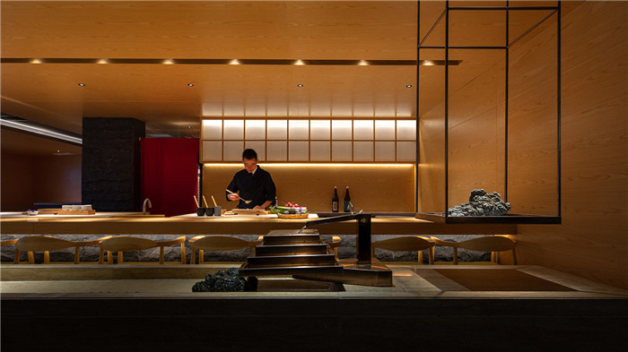 优雅沉静仪式感十足的日式料理餐厅装修设计方案