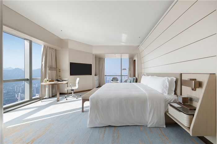 重庆来福士洲际五星级酒店客房设计  打造现代帆船酒店奢华体验