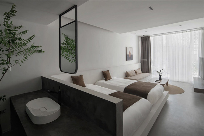民宿标准客房设计-郑州民宿设计公司推荐极简白精品民宿设计方案